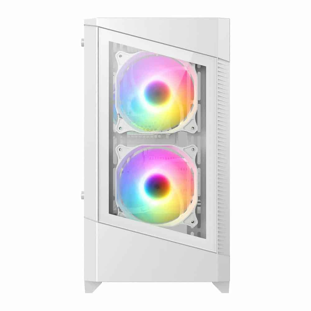 (image for) CiT Level 1 White Tempered Glass MicroATX Case